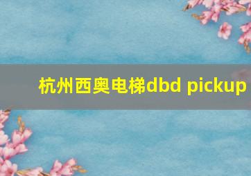 杭州西奥电梯dbd pickup